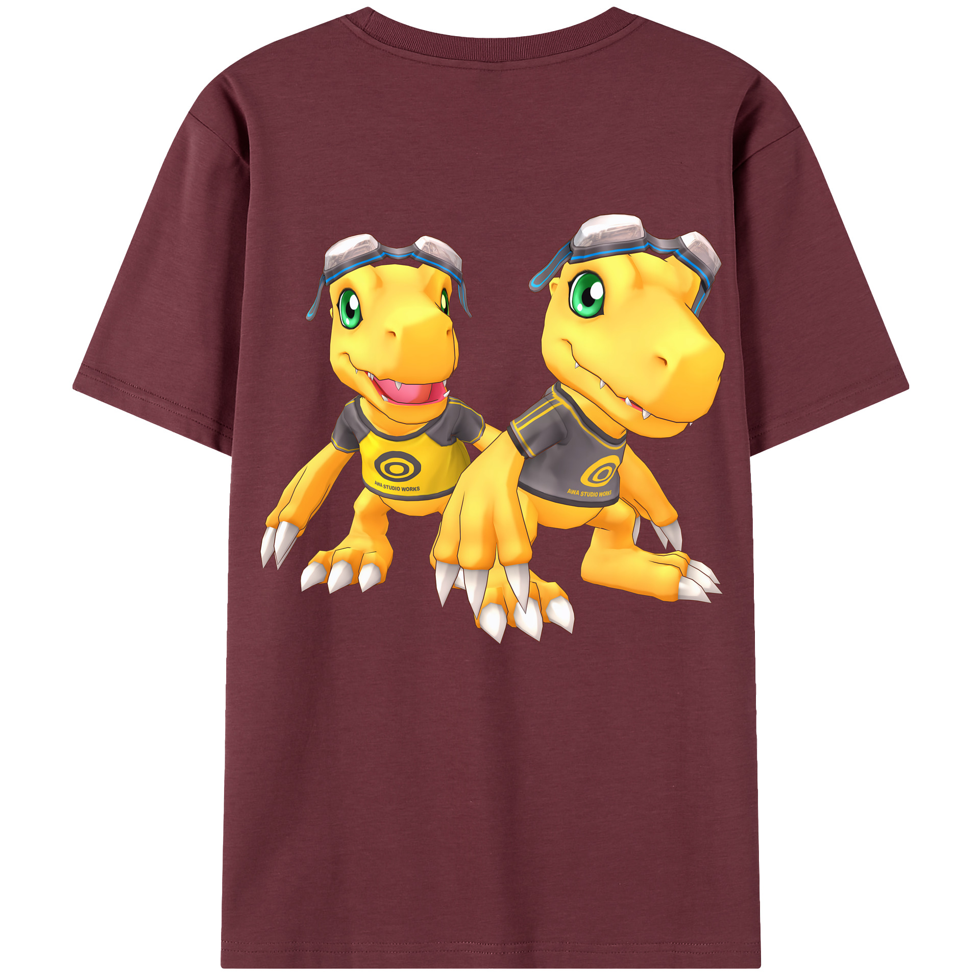（画像用） Digimon デジタルモンスター/デジモン 綿100％半袖Tシャツ（背面プリント）